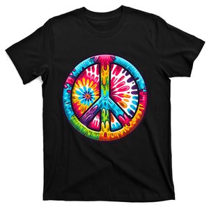 Tiedye Peace Sign Hippie T-Shirt