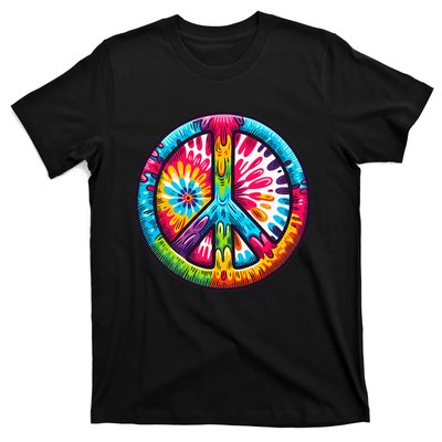 Tiedye Peace Sign Hippie T-Shirt