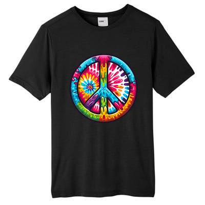 Tiedye Peace Sign Hippie Tall Fusion ChromaSoft Performance T-Shirt