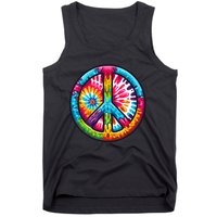 Tiedye Peace Sign Hippie Tank Top