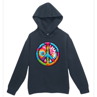 Tiedye Peace Sign Hippie Urban Pullover Hoodie