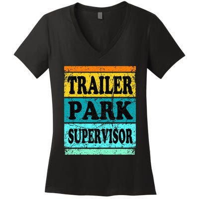Trailer Park Supervisor Hillbilly Party Wear Redneck Costume Women's V-Neck T-Shirt