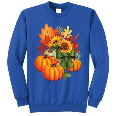 Thanksgiving Pumpkin Sunflower Fall Autumn Holiday Sweatshirt