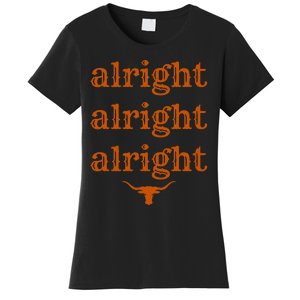 Texas Pride State USA Alright Alright Alright Texas Longhorn Women's T-Shirt