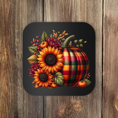 Thanksgiving Pumpkin Sunflower Fall Autumn Holiday Funny Coaster