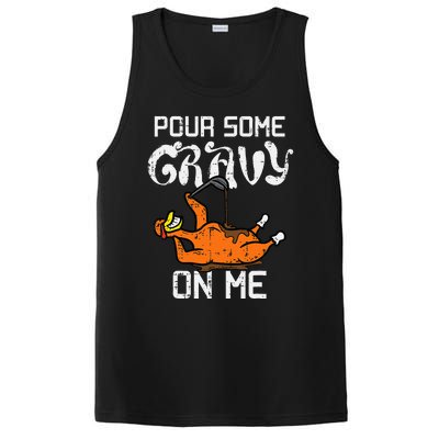 Turkey Pour Some Gravy On Me Thanksgiving PosiCharge Competitor Tank