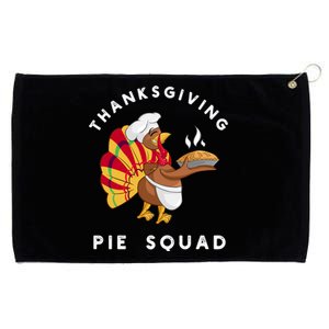 Thanksgiving Pie Squad Cartoon Turkey Holding Baked Goods Gift Grommeted Golf Towel