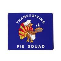 Thanksgiving Pie Squad Cartoon Turkey Holding Baked Goods Gift Mousepad