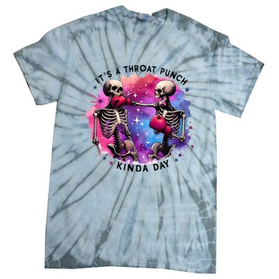 Throat Punch Skeletons Funny Boxing Day Tie-Dye T-Shirt