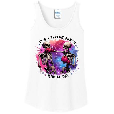 Throat Punch Skeletons Funny Boxing Day Ladies Essential Tank