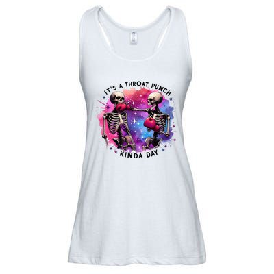 Throat Punch Skeletons Funny Boxing Day Ladies Essential Flowy Tank