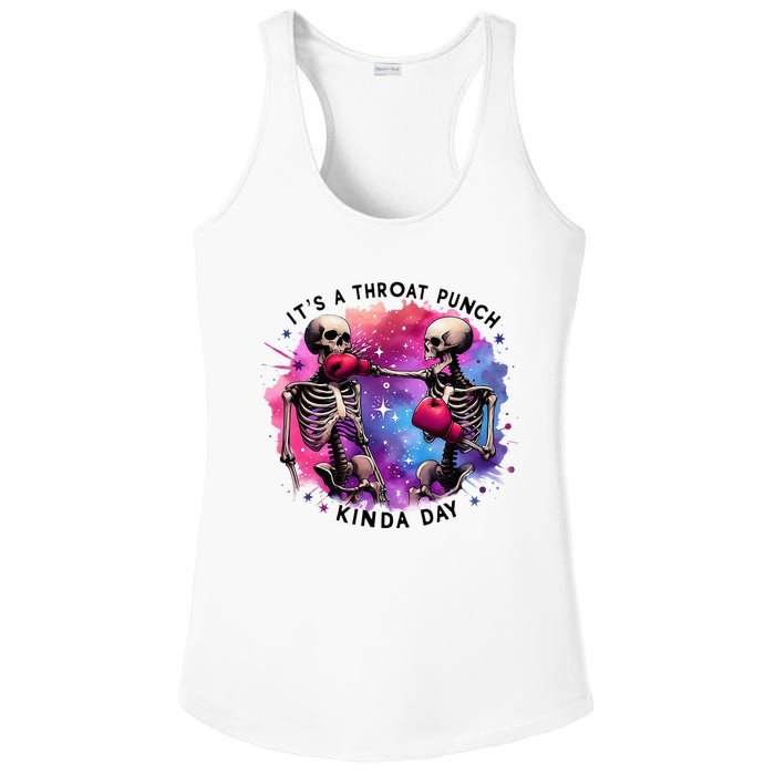 Throat Punch Skeletons Funny Boxing Day Ladies PosiCharge Competitor Racerback Tank