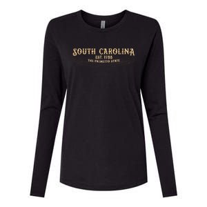 The Palmetto State South Carolina Womens Cotton Relaxed Long Sleeve T-Shirt