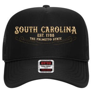 The Palmetto State South Carolina High Crown Mesh Back Trucker Hat