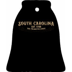 The Palmetto State South Carolina Ceramic Bell Ornament