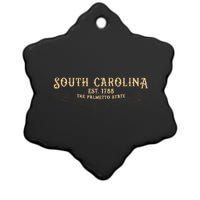 The Palmetto State South Carolina Ceramic Star Ornament