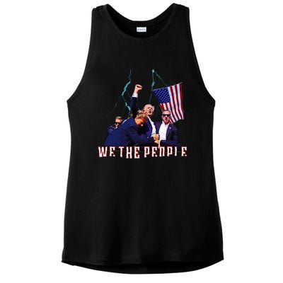 Trump Pennsylvania Shot Rally Attempted Ear July 13th Ladies PosiCharge Tri-Blend Wicking Tank