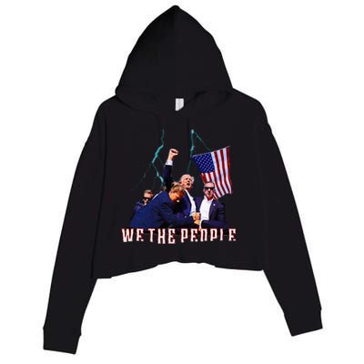 Trump Pennsylvania Shot Rally Attempted Ear July 13th Crop Fleece Hoodie