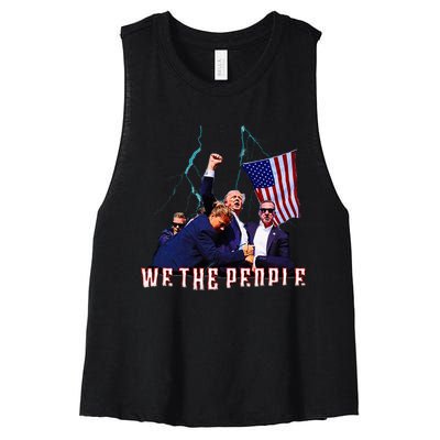 Trump Pennsylvania Shot Rally Attempted Ear July 13th Women's Racerback Cropped Tank