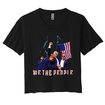 Trump Pennsylvania Shot Rally Attempted Ear July 13th Women's Crop Top Tee