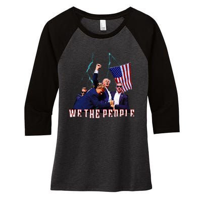 Trump Pennsylvania Shot Rally Attempted Ear July 13th Women's Tri-Blend 3/4-Sleeve Raglan Shirt