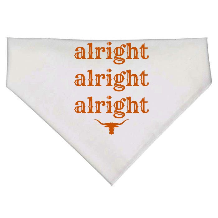 Texas Pride State Usa Alright Alright Alright Texas Longhorn USA-Made Doggie Bandana