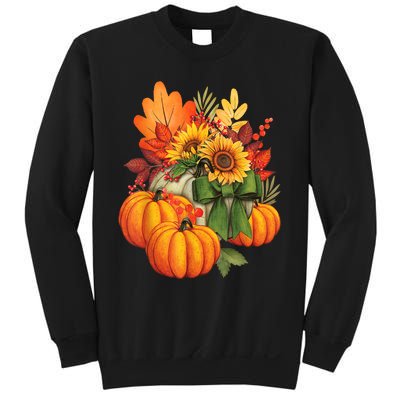 Thanksgiving Pumpkin Sunflower Fall Autumn Holiday Sweatshirt