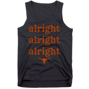 Texas Pride State Usa Alright Alright Alright Texas Longhorn Tank Top