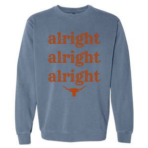 Texas Pride State Usa Alright Alright Alright Texas Longhorn Garment-Dyed Sweatshirt