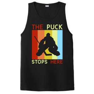 The Puck Stops Here Funny Hockey Goalie PosiCharge Competitor Tank