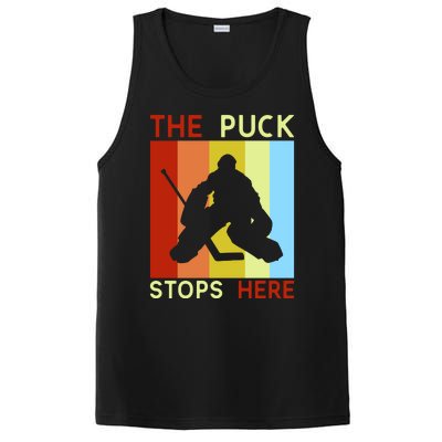 The Puck Stops Here Funny Hockey Goalie PosiCharge Competitor Tank