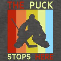 The Puck Stops Here Funny Hockey Goalie Vector Backpack