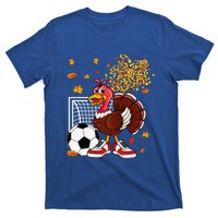 Turkey Playing Soccer Thanksgiving Player Coach Fall Lover T-Shirt