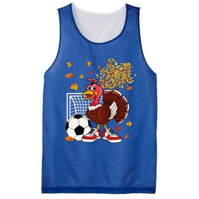 Turkey Playing Soccer Thanksgiving Player Coach Fall Lover Mesh Reversible Basketball Jersey Tank