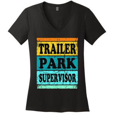Trailer Park Supervisor Hillbilly Party Wear Redneck Costume Women's V-Neck T-Shirt
