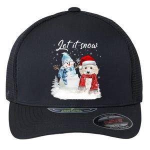 Toy Poodle Santa Dog Christmas Snow Xmas Pajama Gift Flexfit Unipanel Trucker Cap