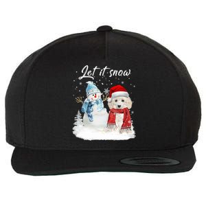 Toy Poodle Santa Dog Christmas Snow Xmas Pajama Gift Wool Snapback Cap