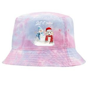 Toy Poodle Santa Dog Christmas Snow Xmas Pajama Gift Tie-Dyed Bucket Hat