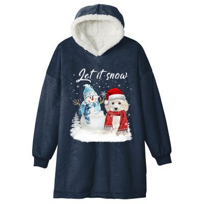 Toy Poodle Santa Dog Christmas Snow Xmas Pajama Gift Hooded Wearable Blanket