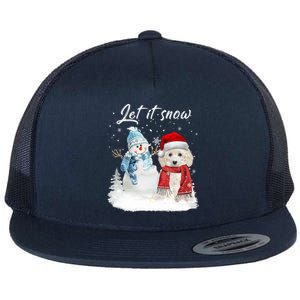 Toy Poodle Santa Dog Christmas Snow Xmas Pajama Gift Flat Bill Trucker Hat