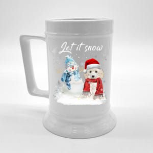 Toy Poodle Santa Dog Christmas Snow Xmas Pajama Gift Beer Stein