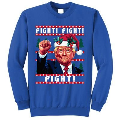 Trump Pa Shooting Rally Fight Fight! Ugly Sweater Christmas Premium= Tall Sweatshirt