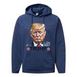 TrumpS Patriotic Spirit I Stand With Trump Performance Fleece Hoodie