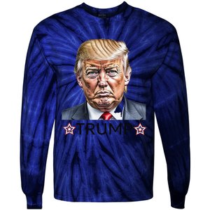 TrumpS Patriotic Spirit I Stand With Trump Tie-Dye Long Sleeve Shirt