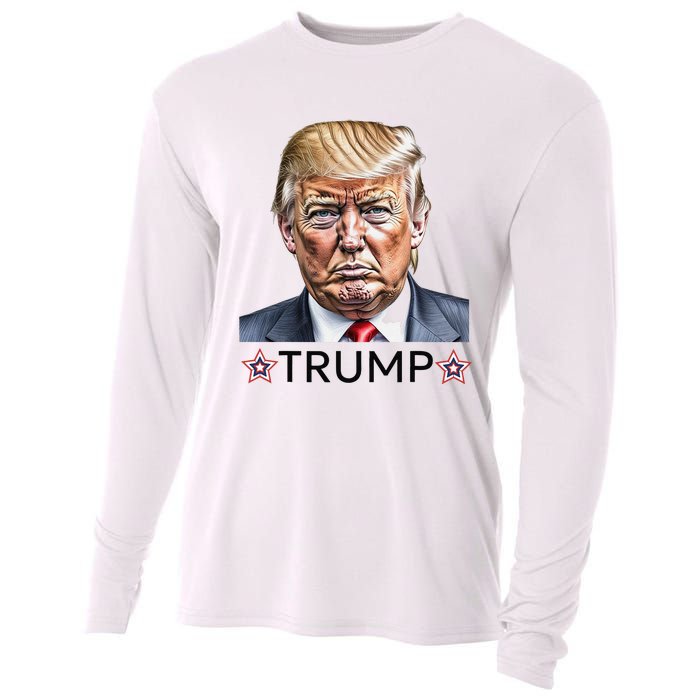 TrumpS Patriotic Spirit I Stand With Trump Cooling Performance Long Sleeve Crew