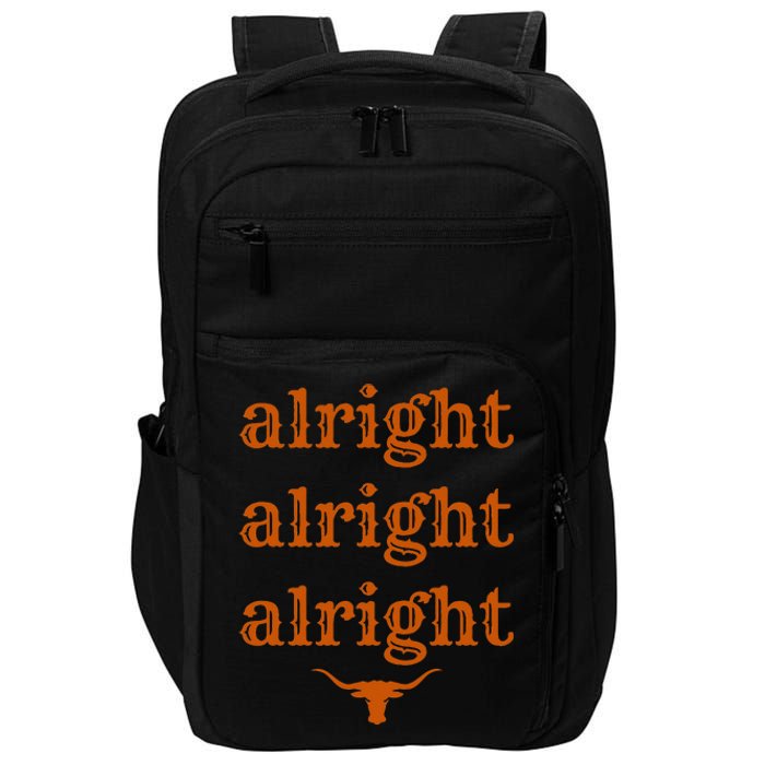 Texas Pride State USA Alright Alright Alright Texas Longhorn Impact Tech Backpack