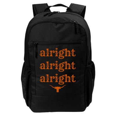 Texas Pride State USA Alright Alright Alright Texas Longhorn Daily Commute Backpack