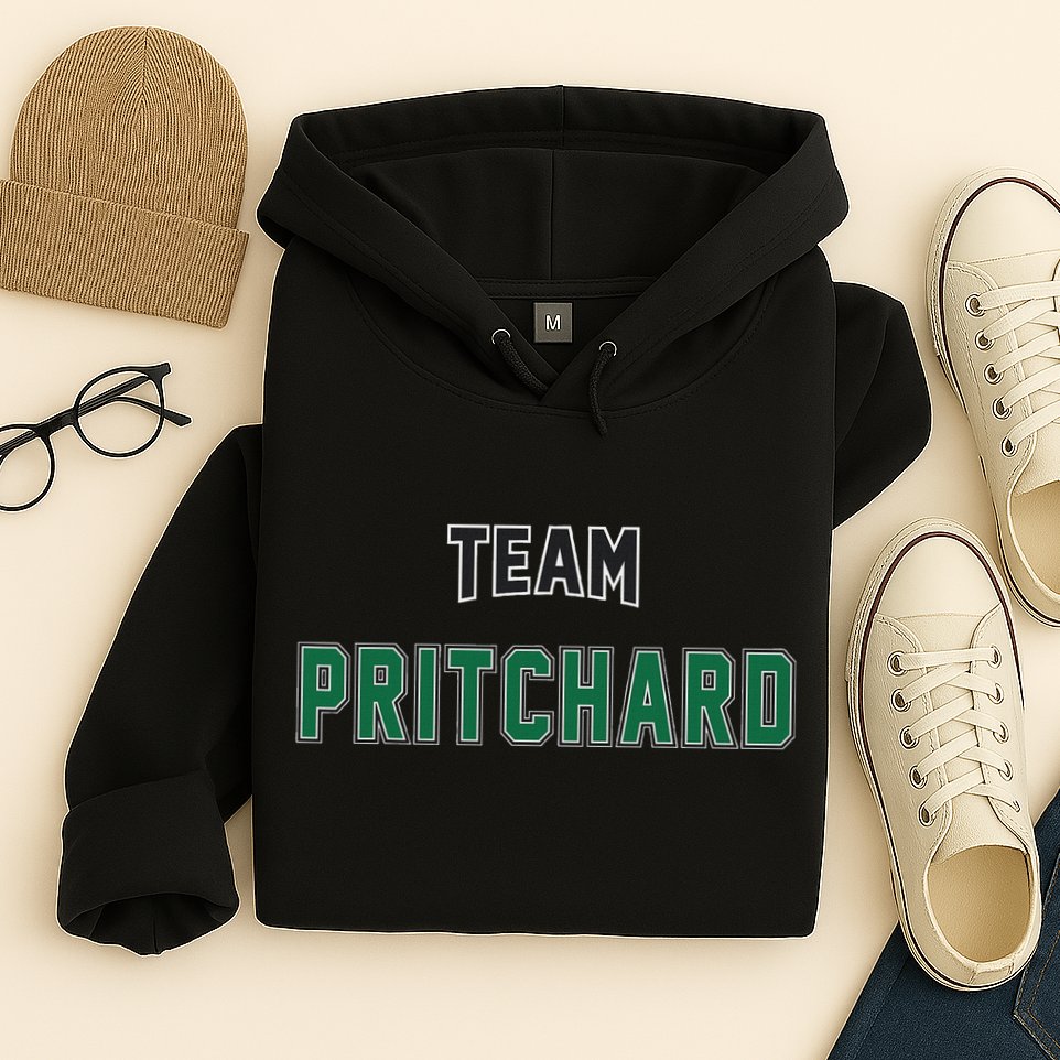Team Pritchard Surname Gift Proud Family Last Name Hoodie