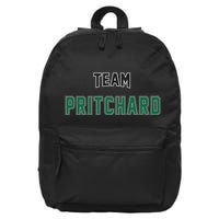Team Pritchard Surname Gift Proud Family Last Name 16 in Basic Backpack