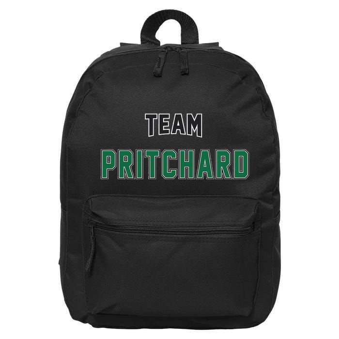 Team Pritchard Surname Gift Proud Family Last Name 16 in Basic Backpack